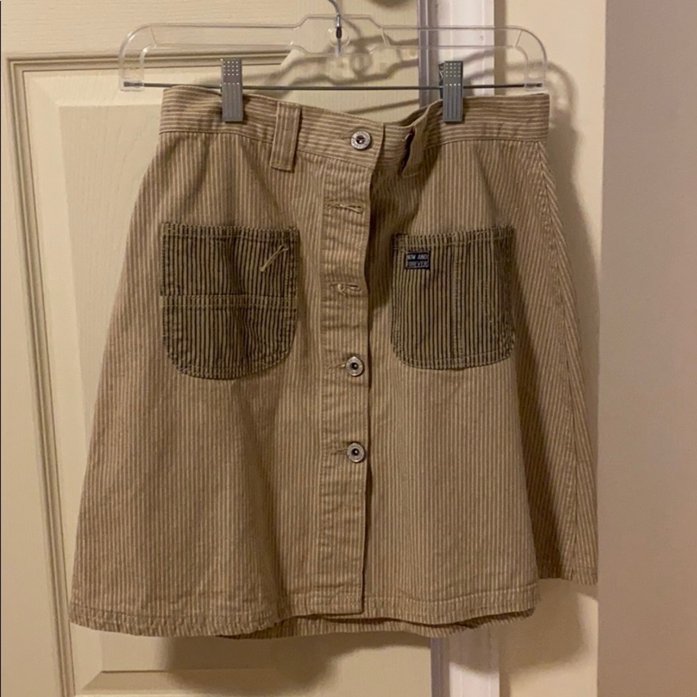 Vintage Forewarned high-waisted denim skirt